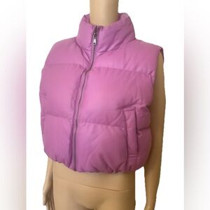 Double zero puffer vest women’s size M cropped